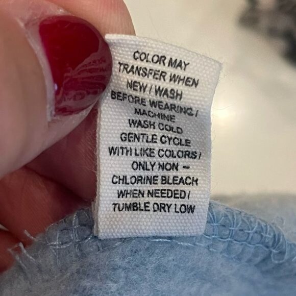 Reflex Burnout Oversized Sweatshirt Light Blue Comfy Loungewear Size Large - Picture 9 of 9